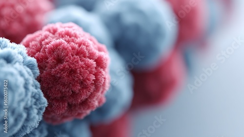 Wallpaper Mural Close up abstract view of textured spherical objects in shades of pink and blue Torontodigital.ca