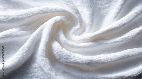 Wallpaper Mural Close up of white fabric with textured folds and gentle light textile material Torontodigital.ca