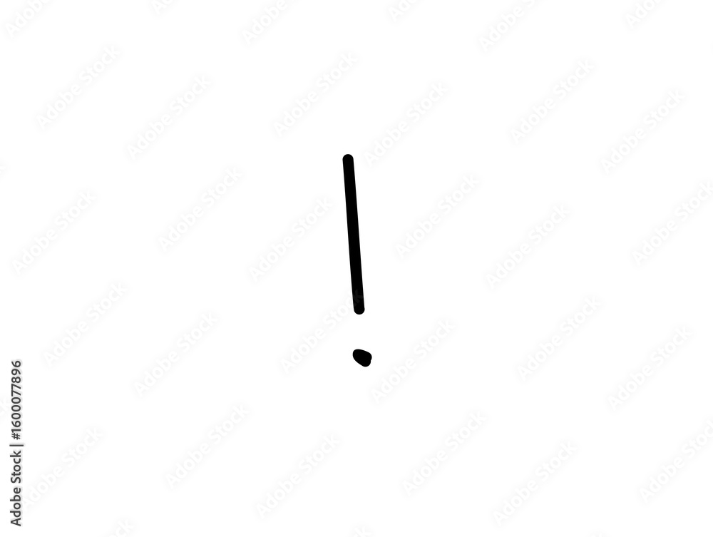 hand drawn exclamation ❗ sign