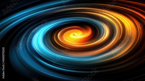 Vortex of cosmic colors swirling in a dark universe at the edge of imagination