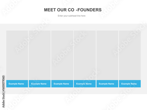 Meet our company team modern presentation template with red accent