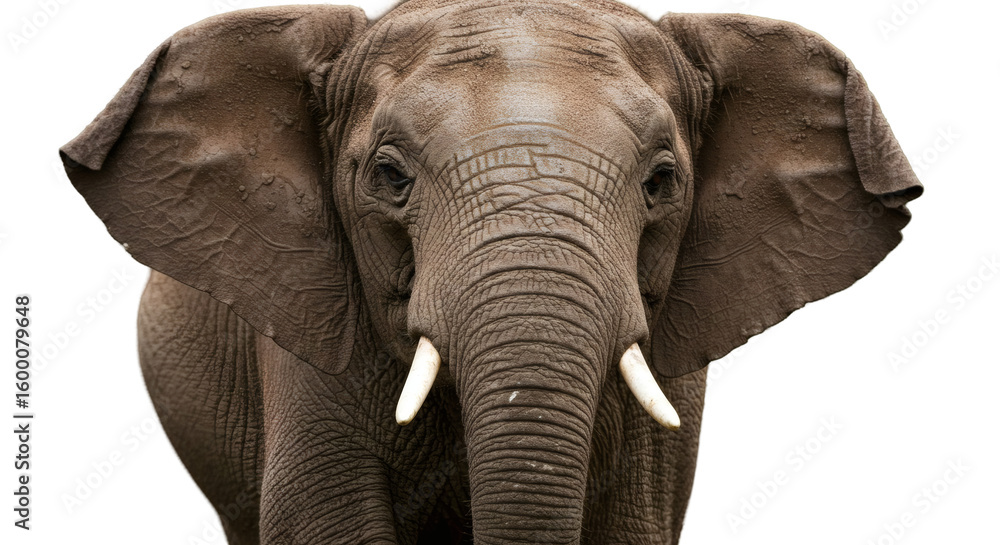 Obraz premium Close-up of an elephant's face and head.