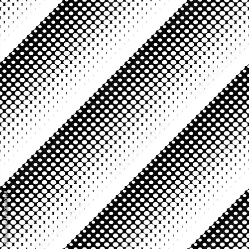 Seamless monochrome abstract ellipse pattern background design