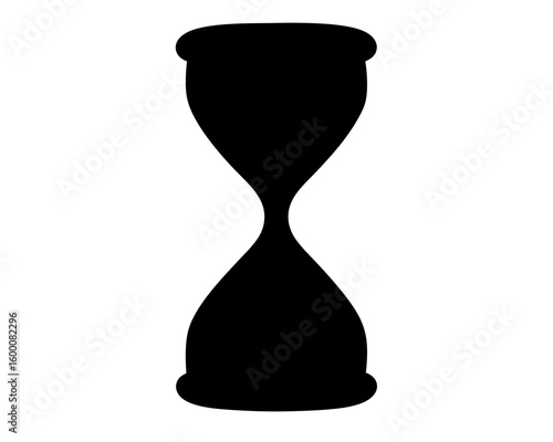 Black silhouette of an hourglass representing time running out and deadlines