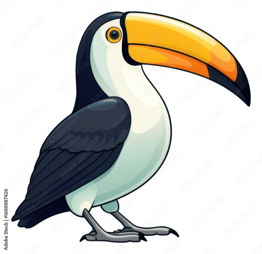 Fototapeta premium PNG Toucan bird animal beak side view.