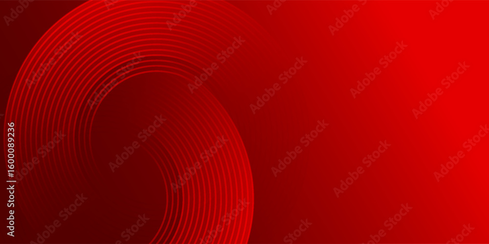 Obraz premium Red Abstract Spiral Lines on Gradient Background