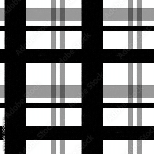 seamless tartan pattern clear minimalist black