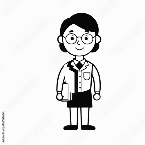 Teacher  with book