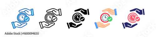 Save Time Multiple Style Icon Set Collection.  