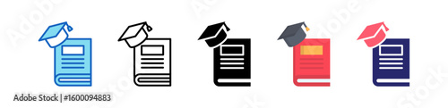 Academic Multiple Style Icon Set Collection.  