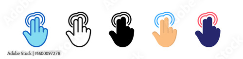 Double Tap Multiple Style Icon Set Collection.  