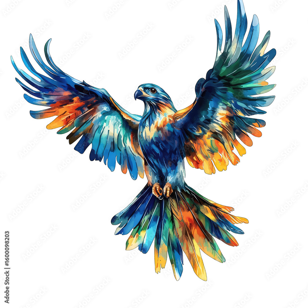 Fototapeta premium Colorful Bird Painting Art