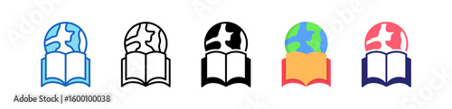 Education Multiple Style Icon Set Collection.  