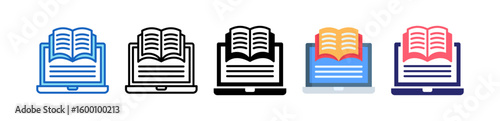 Ebook Multiple Style Icon Set Collection.  