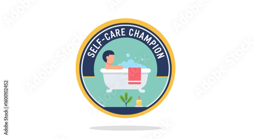 Person relaxing in a bathtub with bubbles, embodying self-care and well-being.