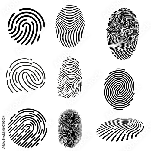 fingerprint vector illustration.Fingerprint best for identification,crime cases,and legal cases
