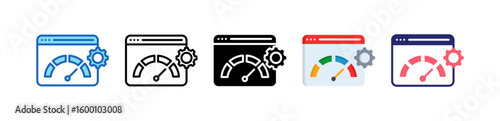 Speed Test Multiple Style Icon Set Collection.  