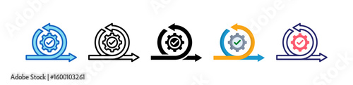 Iteration Multiple Style Icon Set Collection.  