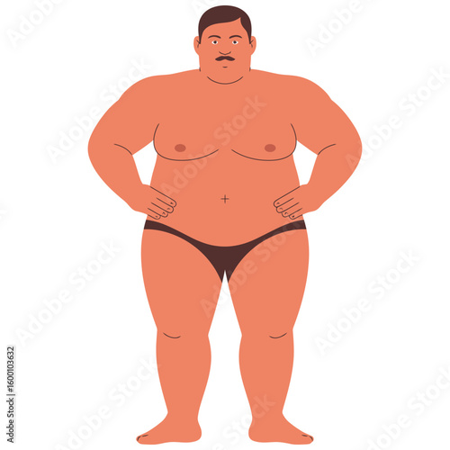 muscular man isolated