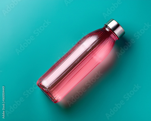 Red wine bottle isolated on white