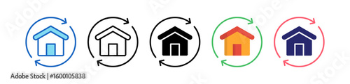Renewable Multiple Style Icon Set Collection.  