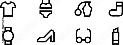 Fashion and Accessory Line Icons