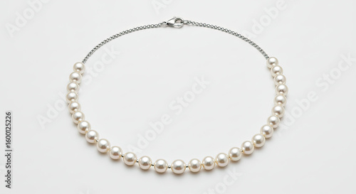 Wallpaper Mural Elegant Pearl Necklace on White. Torontodigital.ca