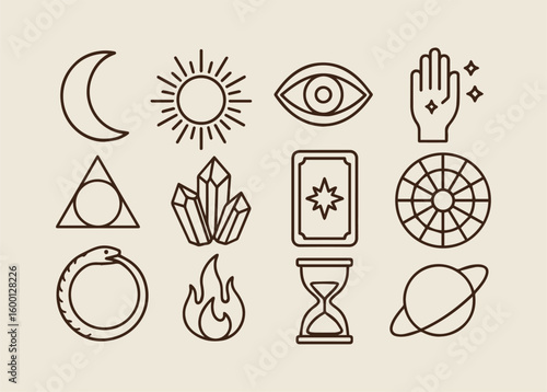 Mystical Symbol Collection Exploring Magic and Esoteric Arts Designs