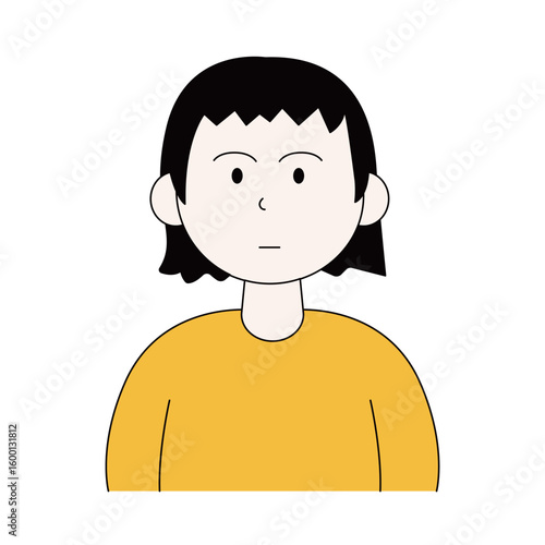 前髪を切りすぎた女性
