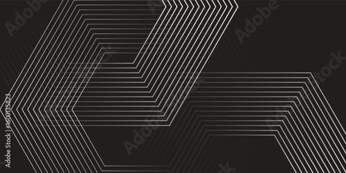 Dynamic turquoise neon hexagonal lines form a striking geometric pattern on a black background