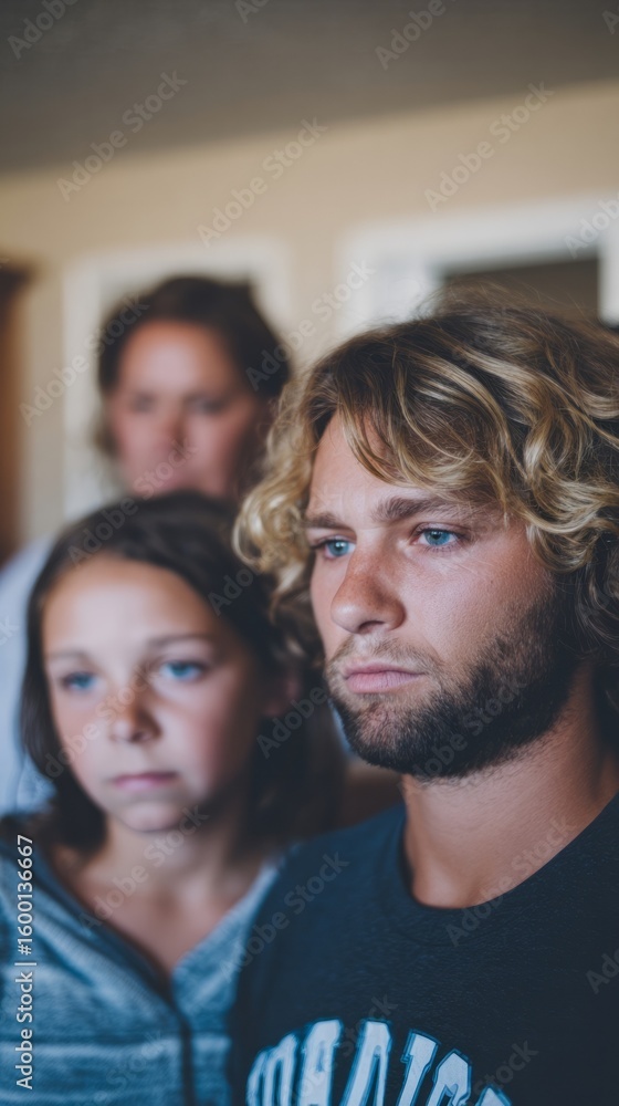 Pensive beachside moment captured, with a thoughtful Caucasian man and child, evoking Quiet Day and Unplugging Day reflections Pensive beachside moment captured, with a thoughtful Caucasian man and child, evoking Quiet Day and Unplugging Day reflections