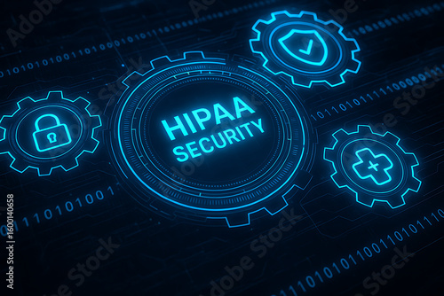 HIPAA, HIPAA Security, cybersecurity in healthcare, healthcare data protection, digital health security, HIPAA compliance, medical cybersecurity, patient data security, digital lock icon, shield icon,