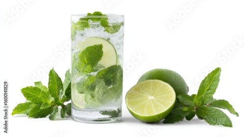 Wallpaper Mural Minty mojito mingles with lime zest vitality, embracing Cuban breeze, refreshing summer solstice sip, vibrant cocktail festivity Torontodigital.ca