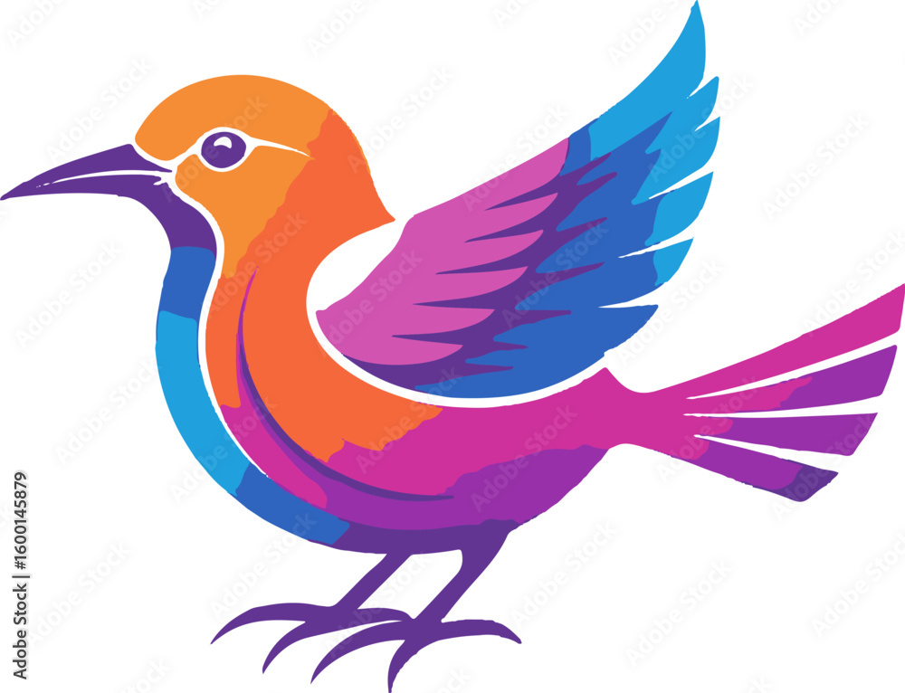Fototapeta premium Beautiful Bird Vector LOGO TRICKS