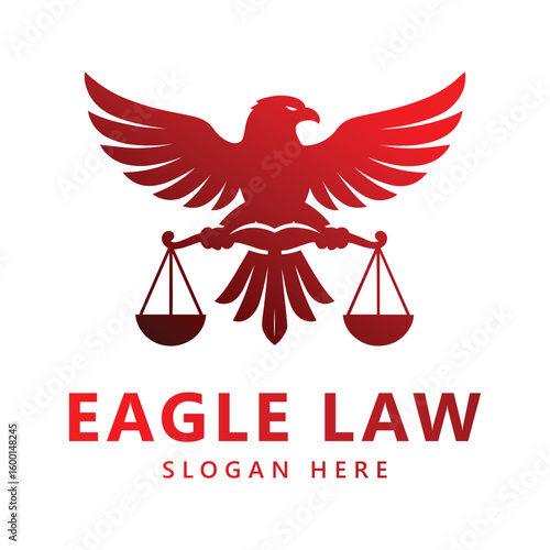 Eagle law logo template design vector, emblem, design concept, creative symbol, icon