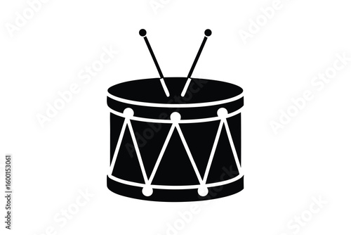 christmas drum vector icon