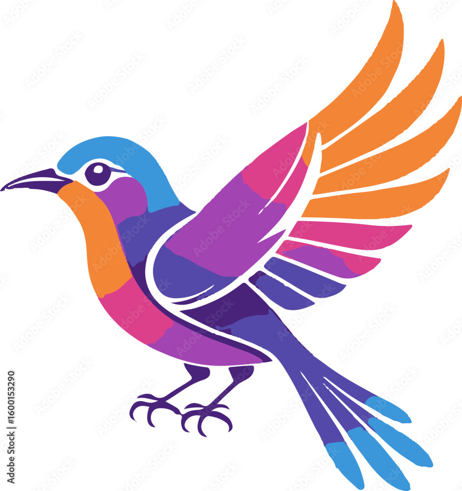 Obraz premium Beautiful Bird Vector LOGO TRICKS