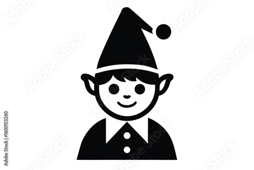christmas elf vector icon