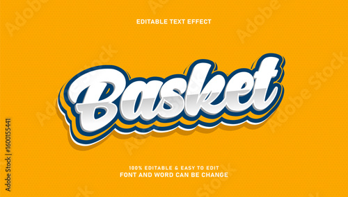 Basketball text effect, classic editable sports text style