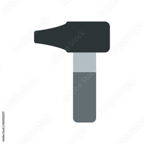 otoscope simple flat icon illustration