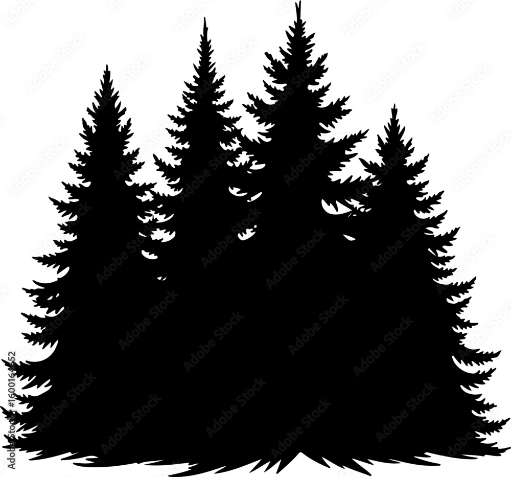 Obraz premium Tree Nature Besign, forest graphic, vector