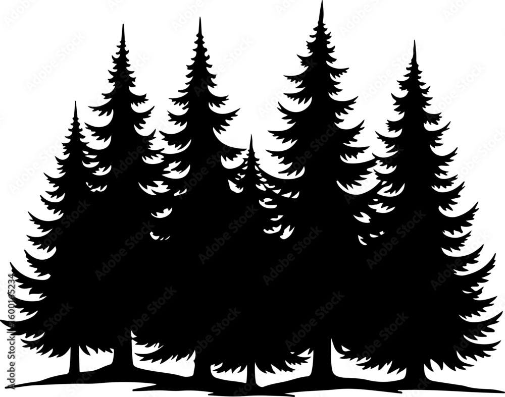 Obraz premium Tree Nature Besign, forest graphic, vector