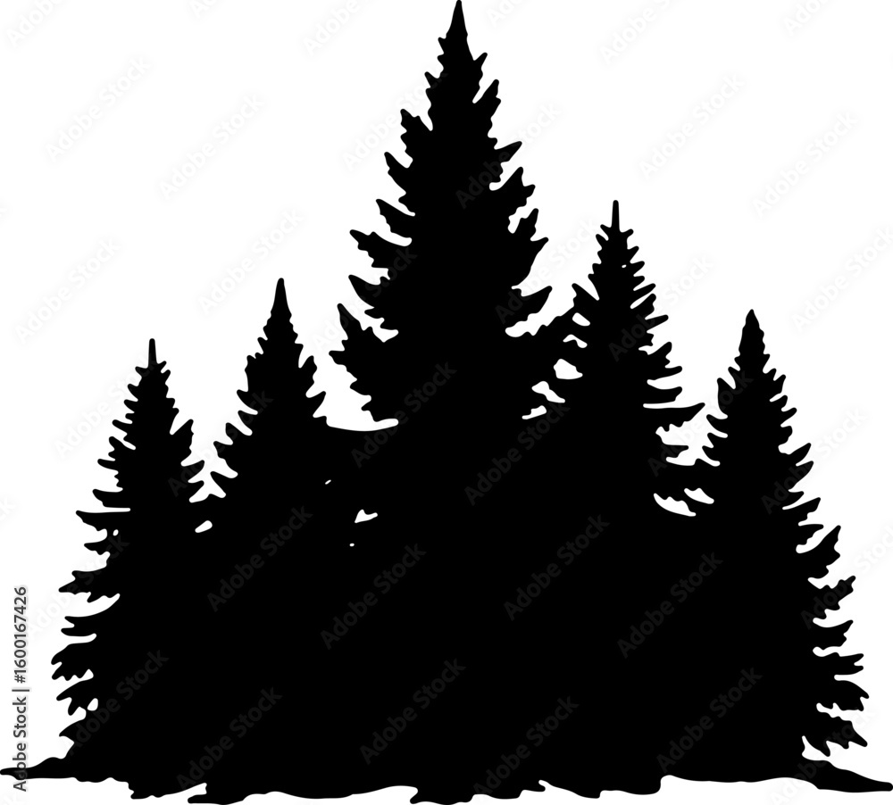 Fototapeta premium Tree Nature design, forest graphic, vector