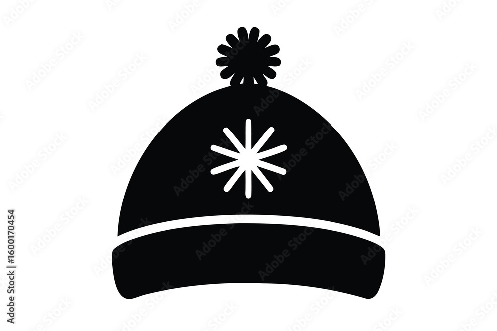 Naklejka premium winter hat vector icon