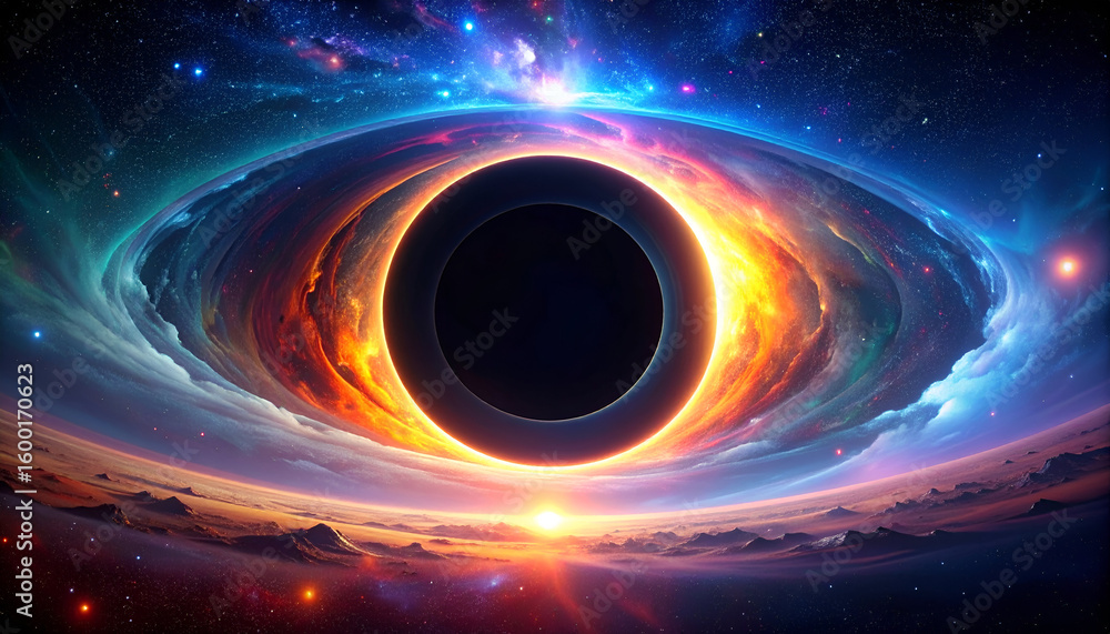 Obraz premium Cosmic Eye Nebula Sunrise.