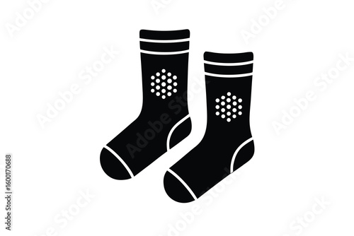 winter socks vector icon