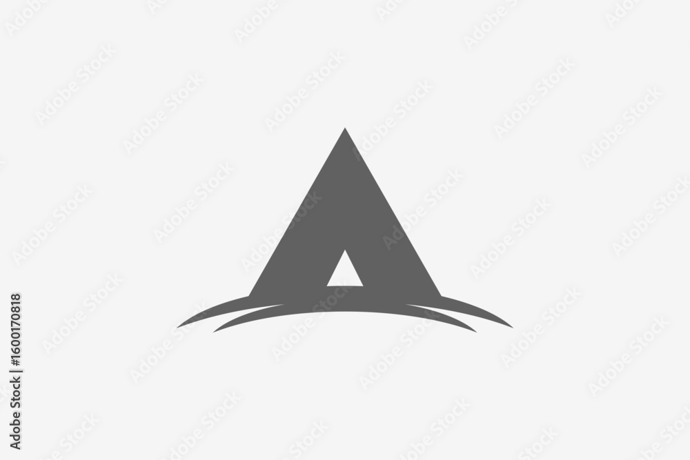 Fototapeta premium letter A bold simple logo