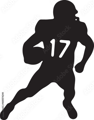 American Football Quarterback Illustration vector