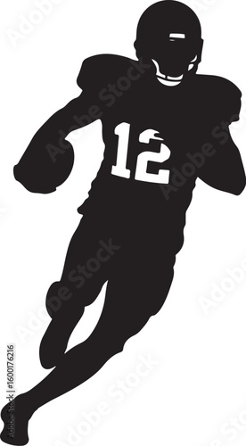 American Football Quarterback Illustration vector