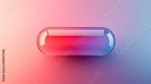 Futuristic medical pill concept in a minimalist studio setting